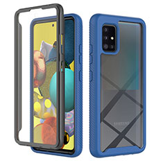 Carcasa Bumper Funda Silicona Transparente 360 Grados ZJ1 para Samsung Galaxy A51 4G Azul