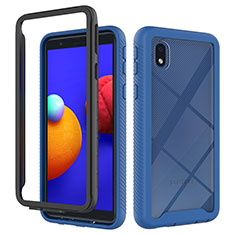 Carcasa Bumper Funda Silicona Transparente 360 Grados ZJ1 para Samsung Galaxy M01 Core Azul