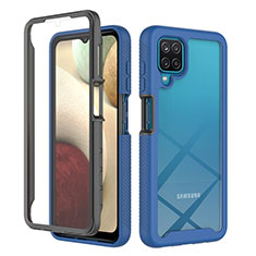 Carcasa Bumper Funda Silicona Transparente 360 Grados ZJ1 para Samsung Galaxy M12 Azul