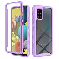 Carcasa Bumper Funda Silicona Transparente 360 Grados ZJ1 para Samsung Galaxy M40S Purpura Claro