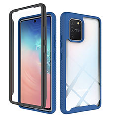 Carcasa Bumper Funda Silicona Transparente 360 Grados ZJ1 para Samsung Galaxy S10 Lite Azul