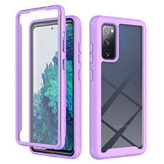 Carcasa Bumper Funda Silicona Transparente 360 Grados ZJ1 para Samsung Galaxy S20 FE 4G Purpura Claro