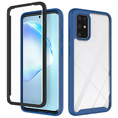 Carcasa Bumper Funda Silicona Transparente 360 Grados ZJ1 para Samsung Galaxy S20 Plus 5G Azul