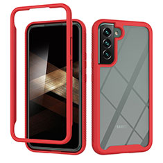 Carcasa Bumper Funda Silicona Transparente 360 Grados ZJ1 para Samsung Galaxy S24 Plus 5G Rojo