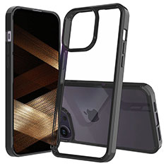 Carcasa Bumper Funda Silicona Transparente 360 Grados ZJ2 para Apple iPhone 16 Pro Max Negro