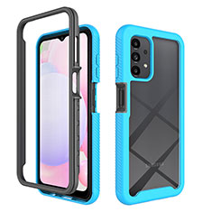 Carcasa Bumper Funda Silicona Transparente 360 Grados ZJ2 para Samsung Galaxy A13 4G Azul Cielo