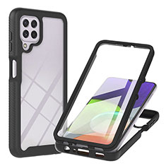 Carcasa Bumper Funda Silicona Transparente 360 Grados ZJ2 para Samsung Galaxy A22 4G Negro