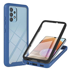 Carcasa Bumper Funda Silicona Transparente 360 Grados ZJ2 para Samsung Galaxy A32 4G Azul
