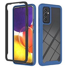 Carcasa Bumper Funda Silicona Transparente 360 Grados ZJ2 para Samsung Galaxy Quantum2 5G Azul