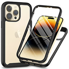 Carcasa Bumper Funda Silicona Transparente 360 Grados ZJ3 para Apple iPhone 16 Pro Max Negro