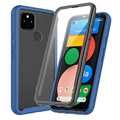 Carcasa Bumper Funda Silicona Transparente 360 Grados ZJ3 para Google Pixel 5a 5G Azul