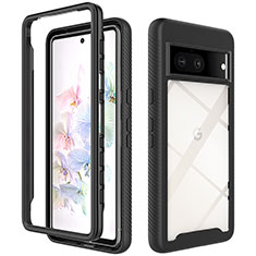 Carcasa Bumper Funda Silicona Transparente 360 Grados ZJ3 para Google Pixel 7 5G Negro