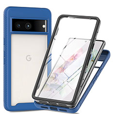 Carcasa Bumper Funda Silicona Transparente 360 Grados ZJ3 para Google Pixel 7a 5G Azul