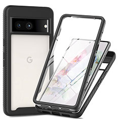 Carcasa Bumper Funda Silicona Transparente 360 Grados ZJ3 para Google Pixel 7a 5G Negro