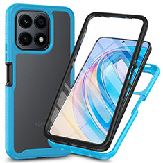 Carcasa Bumper Funda Silicona Transparente 360 Grados ZJ3 para Huawei Honor X8a 4G Azul Cielo