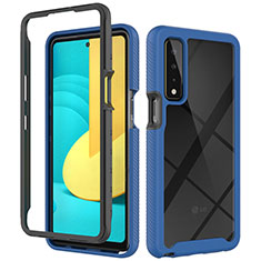 Carcasa Bumper Funda Silicona Transparente 360 Grados ZJ3 para LG Stylo 7 Azul