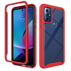 Carcasa Bumper Funda Silicona Transparente 360 Grados ZJ3 para Motorola Moto G Play Gen 2 Rojo