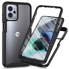 Carcasa Bumper Funda Silicona Transparente 360 Grados ZJ3 para Motorola Moto G23 Negro