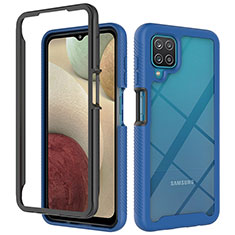 Carcasa Bumper Funda Silicona Transparente 360 Grados ZJ3 para Samsung Galaxy A12 Azul