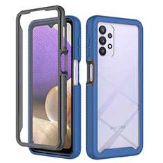 Carcasa Bumper Funda Silicona Transparente 360 Grados ZJ3 para Samsung Galaxy A32 4G Azul