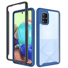 Carcasa Bumper Funda Silicona Transparente 360 Grados ZJ3 para Samsung Galaxy A71 4G A715 Azul