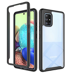 Carcasa Bumper Funda Silicona Transparente 360 Grados ZJ3 para Samsung Galaxy A71 4G A715 Negro