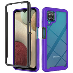 Carcasa Bumper Funda Silicona Transparente 360 Grados ZJ3 para Samsung Galaxy F12 Morado