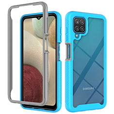 Carcasa Bumper Funda Silicona Transparente 360 Grados ZJ3 para Samsung Galaxy M12 Azul Cielo