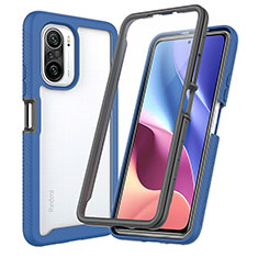 Carcasa Bumper Funda Silicona Transparente 360 Grados ZJ3 para Xiaomi Mi 11i 5G Azul