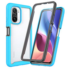 Carcasa Bumper Funda Silicona Transparente 360 Grados ZJ3 para Xiaomi Mi 11X Pro 5G Azul Cielo