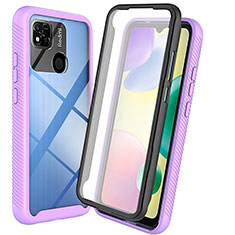 Carcasa Bumper Funda Silicona Transparente 360 Grados ZJ3 para Xiaomi POCO C31 Purpura Claro