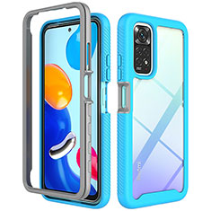 Carcasa Bumper Funda Silicona Transparente 360 Grados ZJ3 para Xiaomi Redmi Note 11 4G (2022) Azul Cielo