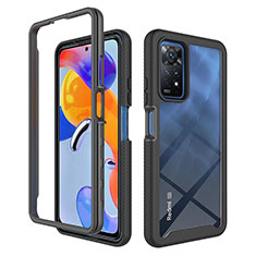 Carcasa Bumper Funda Silicona Transparente 360 Grados ZJ3 para Xiaomi Redmi Note 11 Pro 5G Negro