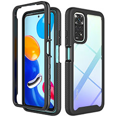 Carcasa Bumper Funda Silicona Transparente 360 Grados ZJ3 para Xiaomi Redmi Note 11S 4G Negro