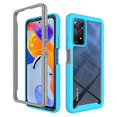 Carcasa Bumper Funda Silicona Transparente 360 Grados ZJ3 para Xiaomi Redmi Note 12 Pro 4G Azul Cielo