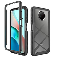 Carcasa Bumper Funda Silicona Transparente 360 Grados ZJ3 para Xiaomi Redmi Note 9 5G Negro