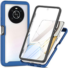 Carcasa Bumper Funda Silicona Transparente 360 Grados ZJ4 para Huawei Honor X9 4G Azul