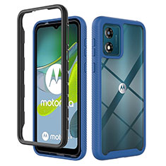 Carcasa Bumper Funda Silicona Transparente 360 Grados ZJ4 para Motorola Moto E13 Azul