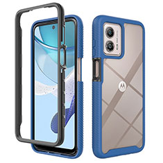 Carcasa Bumper Funda Silicona Transparente 360 Grados ZJ4 para Motorola Moto G53 5G Azul