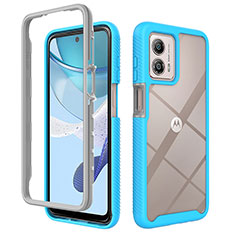 Carcasa Bumper Funda Silicona Transparente 360 Grados ZJ4 para Motorola Moto G53j 5G Azul Cielo