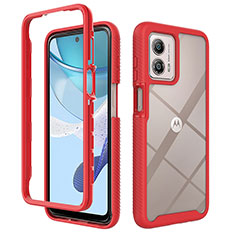 Carcasa Bumper Funda Silicona Transparente 360 Grados ZJ4 para Motorola Moto G53j 5G Rojo