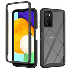 Carcasa Bumper Funda Silicona Transparente 360 Grados ZJ4 para Samsung Galaxy A03s Negro