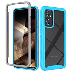 Carcasa Bumper Funda Silicona Transparente 360 Grados ZJ4 para Samsung Galaxy A15 5G Azul Cielo