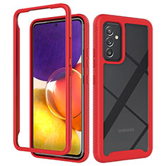 Carcasa Bumper Funda Silicona Transparente 360 Grados ZJ4 para Samsung Galaxy A24 4G Rojo