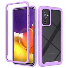 Carcasa Bumper Funda Silicona Transparente 360 Grados ZJ4 para Samsung Galaxy F54 5G Purpura Claro