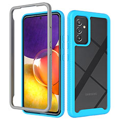 Carcasa Bumper Funda Silicona Transparente 360 Grados ZJ4 para Samsung Galaxy M34 5G Azul Cielo