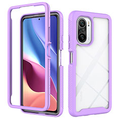 Carcasa Bumper Funda Silicona Transparente 360 Grados ZJ4 para Xiaomi Mi 11i 5G Purpura Claro