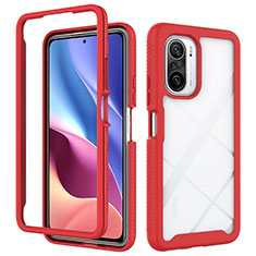 Carcasa Bumper Funda Silicona Transparente 360 Grados ZJ4 para Xiaomi Mi 11i 5G Rojo