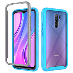 Carcasa Bumper Funda Silicona Transparente 360 Grados ZJ4 para Xiaomi Poco M2 Azul Cielo