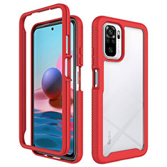 Carcasa Bumper Funda Silicona Transparente 360 Grados ZJ4 para Xiaomi Poco M5S Rojo